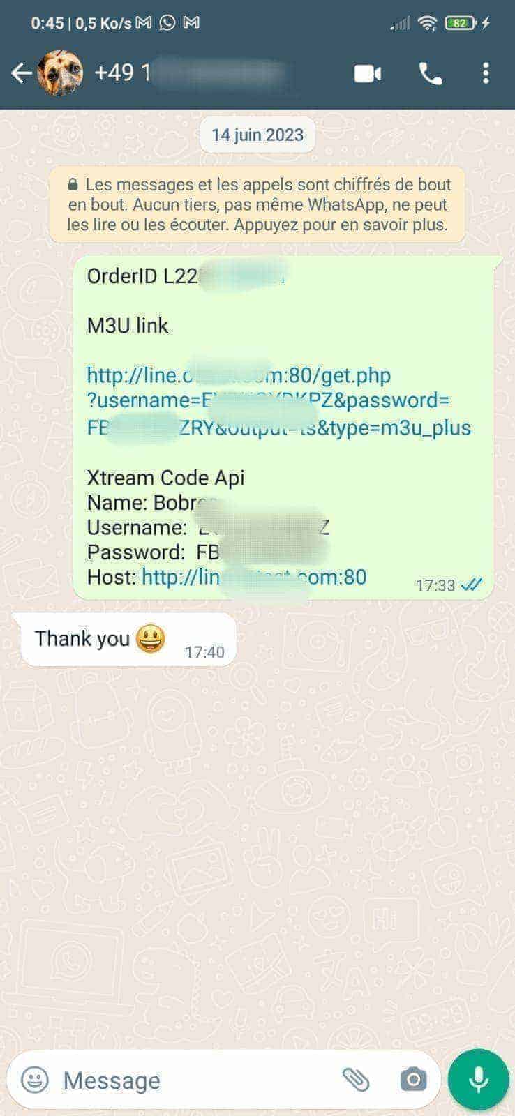 Avis client