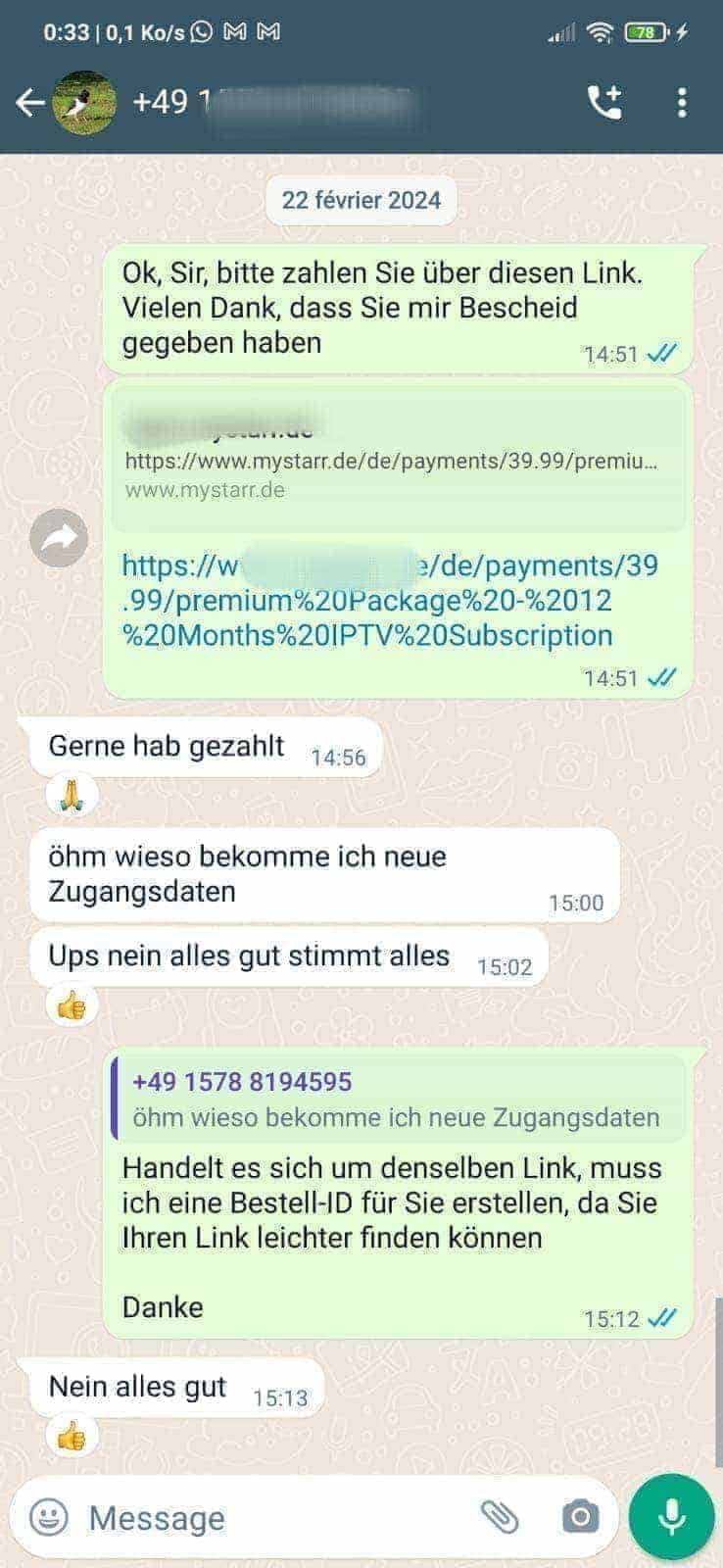 Avis client